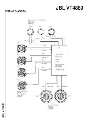 Technical Manual Jbl Vt4889 Customer Series Nbsp Jbl Vt4889 Jbl Vt4889 Wiring Diagram No