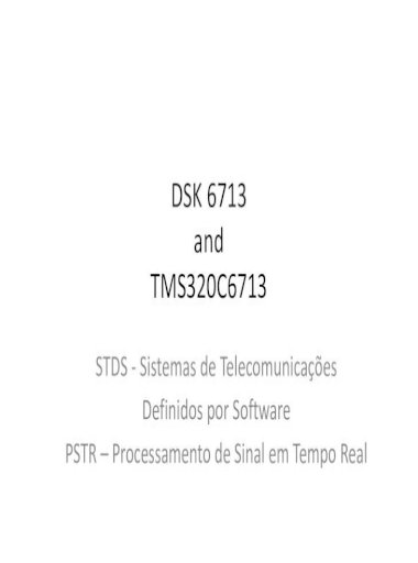 tms320c6713 dsk