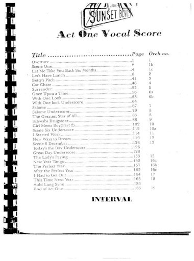 Sheet Music Sunset Boulevard Revised Broadway Version Vocal Score Pdf