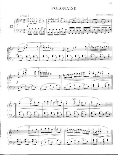 Polonez B Dur Op Posth F Chopin