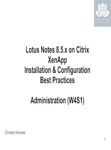citrix lotus notes client