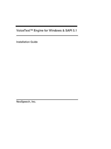 Sapi51 Installing VBScript