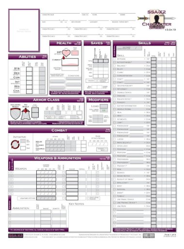 dungeon and dragons 3.5 character sheet