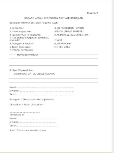 Https Bursar Upm Edu My Upload Dokumen 20180222122022lamp B Contoh Borang Tatacara Pengurusan Aset Alih Universiti Pdf