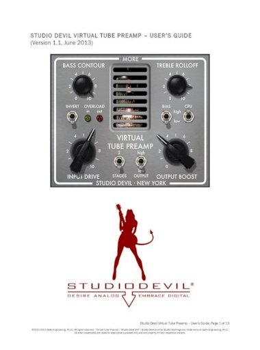 studio devil virtual guitar amp