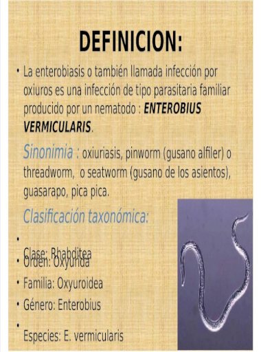 enterobius vermicularis genero y especie ectopic enterobiasis treatment