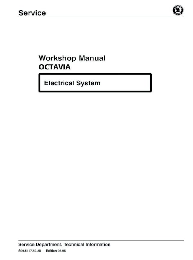 Skoda Octavia Mk1 Work Manuals1
