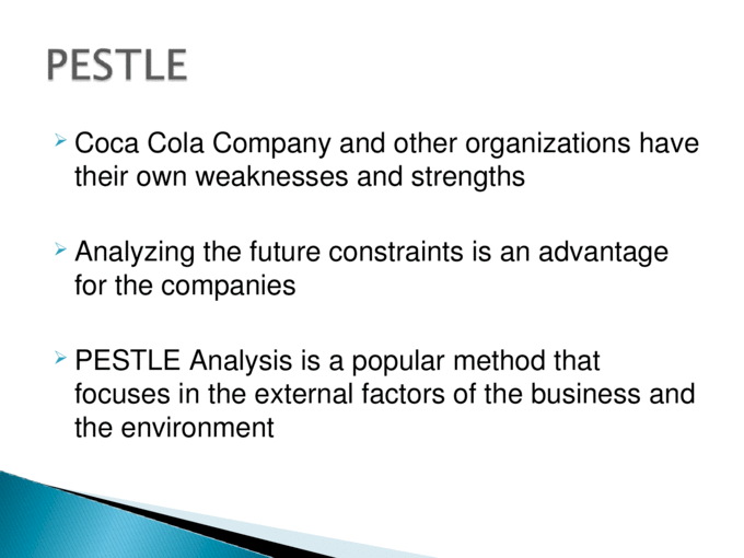 Pestle Analysis For Coca Cola