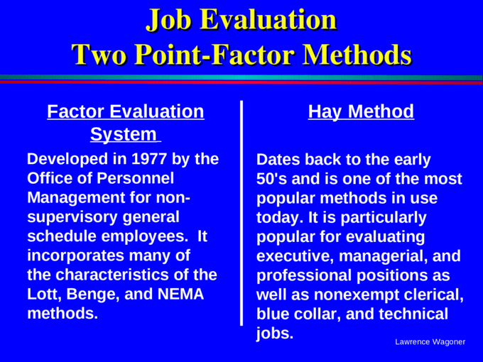 Hays system of job description