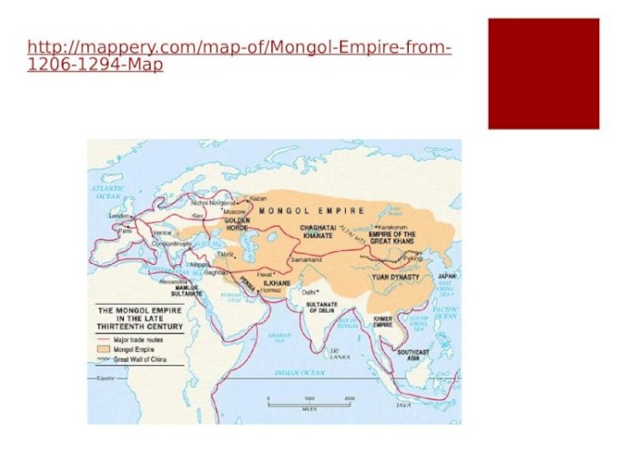 The Mongol Empire 1206 1368 1294 Map
