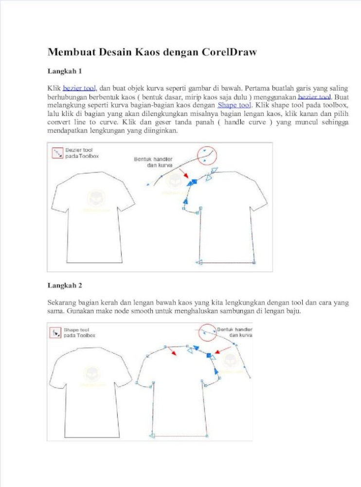 77 Cara  Desain  Baju  Kaos Dengan  Coreldraw 